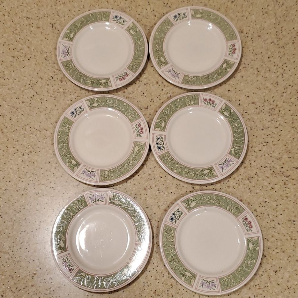 Vintage Sakura Floral Garden 1997 Plates 6 1/2"